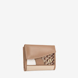 CV by Cavalinho mini trifold wallet in beige and white with patent leather croc-effect detailing SKU 26280530.31 #color_beige / white, beige / blanc, bege / branco
