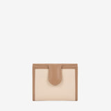 CV by Cavalinho mini trifold wallet in beige and white with patent leather croc-effect detailing SKU 26280530.31 #color_beige / white, beige / blanc, bege / branco