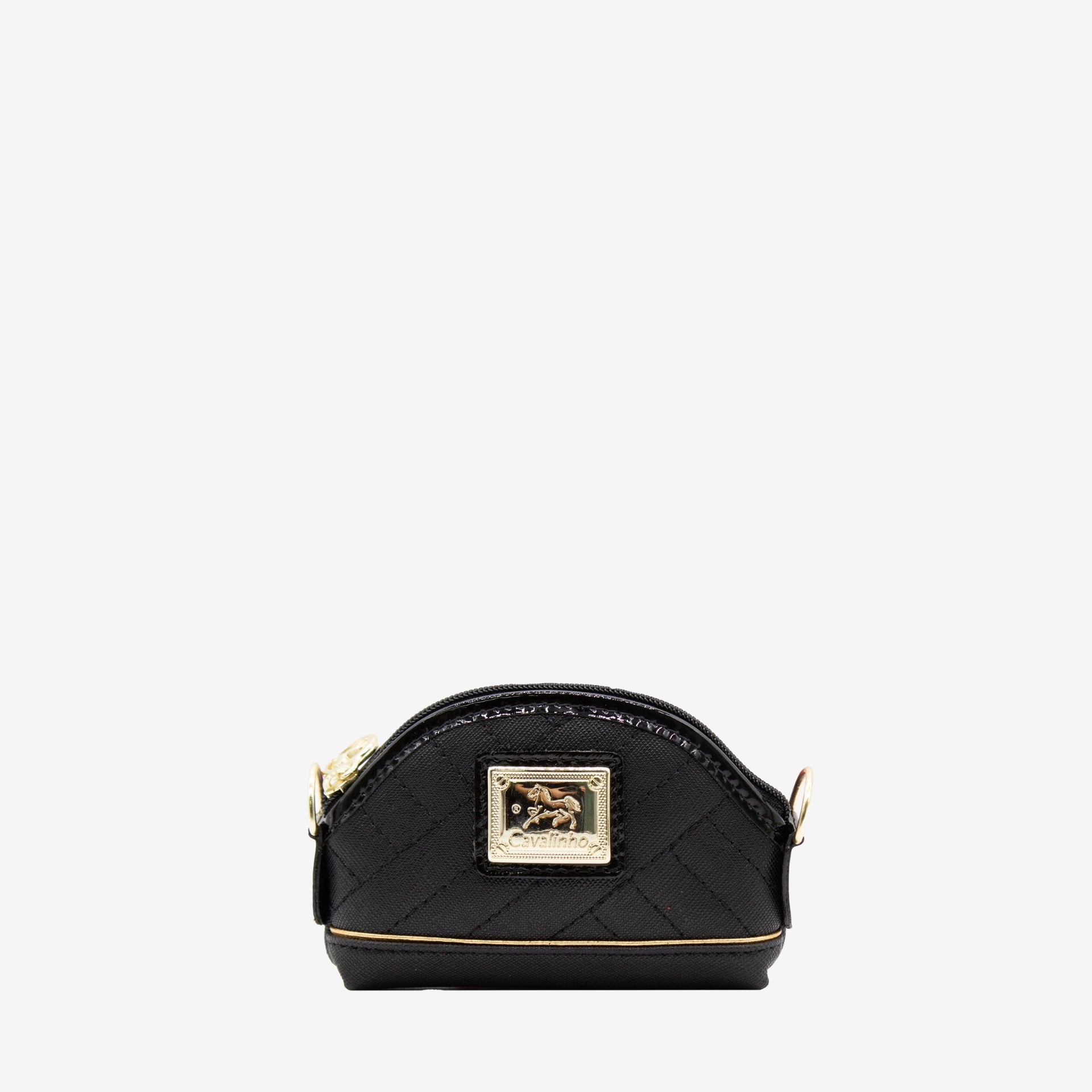 Cavalinho Ciao Bella Black Coin Purse with Key Ring SKU 28060251.01 #color_black