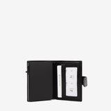 Cavalinho Cavalo Lusitano Bifold Pop Up Slim Patent Leather Wallet SKU 28090022.01 #color_black