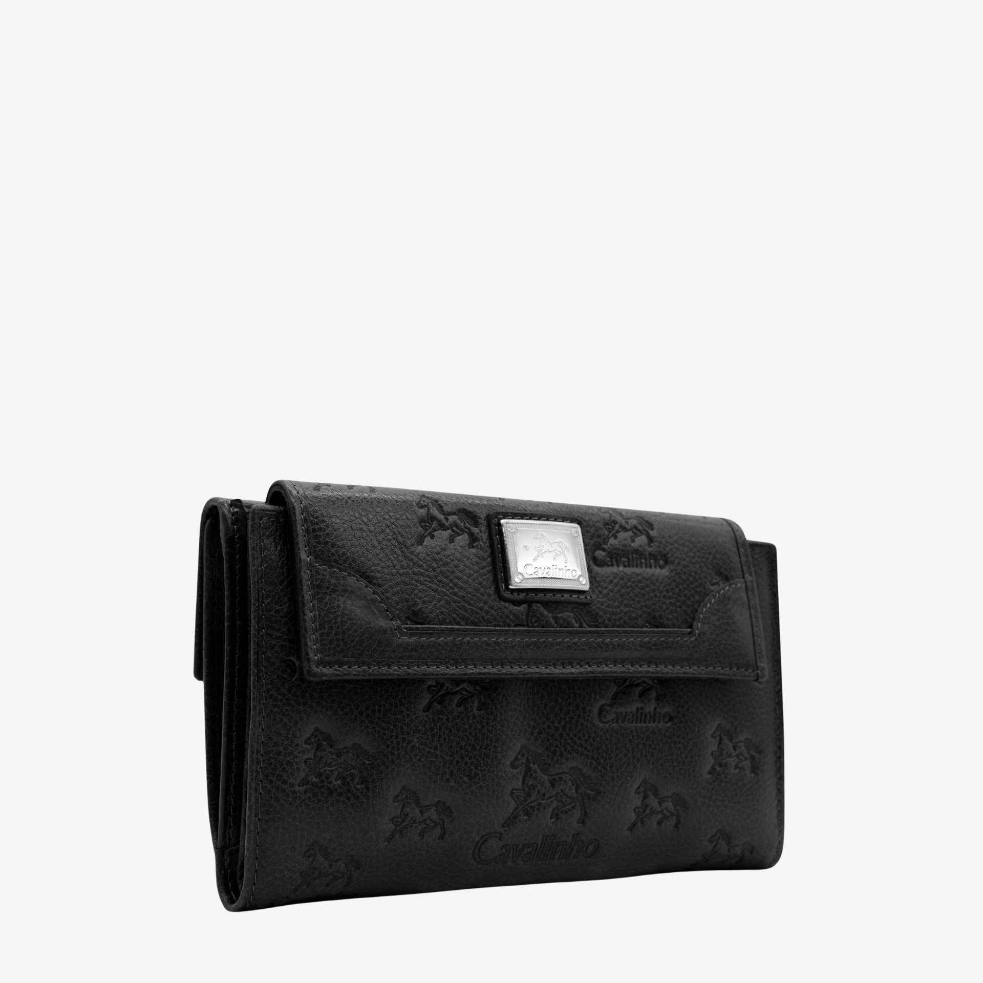 Cavalinho Cavalo Lusitano Leather Wallet for Women SKU 28090207.01 #color_Black