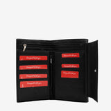 Cavalinho Cavalo Lusitano Leather Wallet for Women SKU 28090207.01 #color_Black