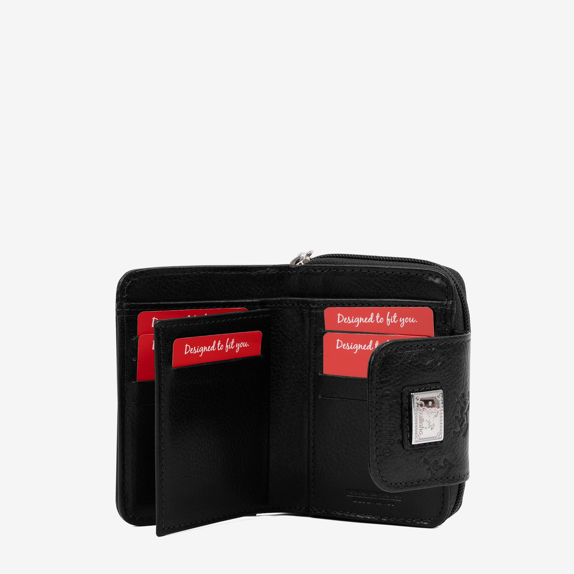 Cavalinho Cavalo Lusitano Black Leather Wallet for Women SKU 28090218.01 #color_black