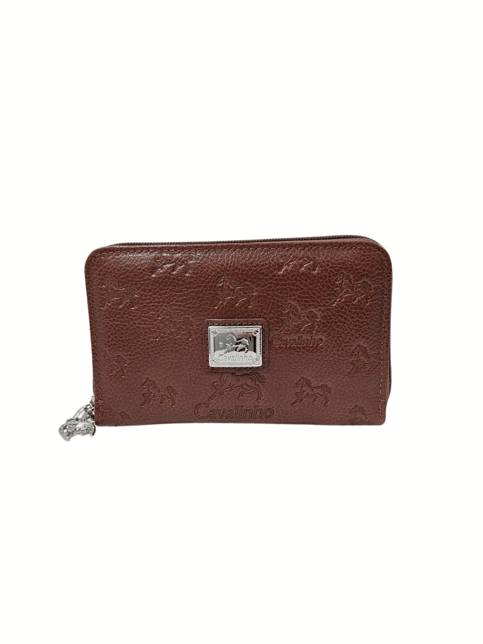 Cavalinho Cavalo Lusitano Small Leather Wristlet Wallet SKU 28090220.13 #color_saddlebrown