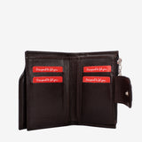 Cavalinho Cavalo Lusitano Brown Leather Wallet, Bifold, Embossed Leather, Silver Metal SKU 28090232.02 #color_brown