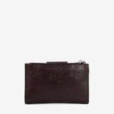 Cavalinho Cavalo Lusitano Brown Leather Wallet, Bifold, Embossed Leather, Silver Metal SKU 28090232.02 #color_brown