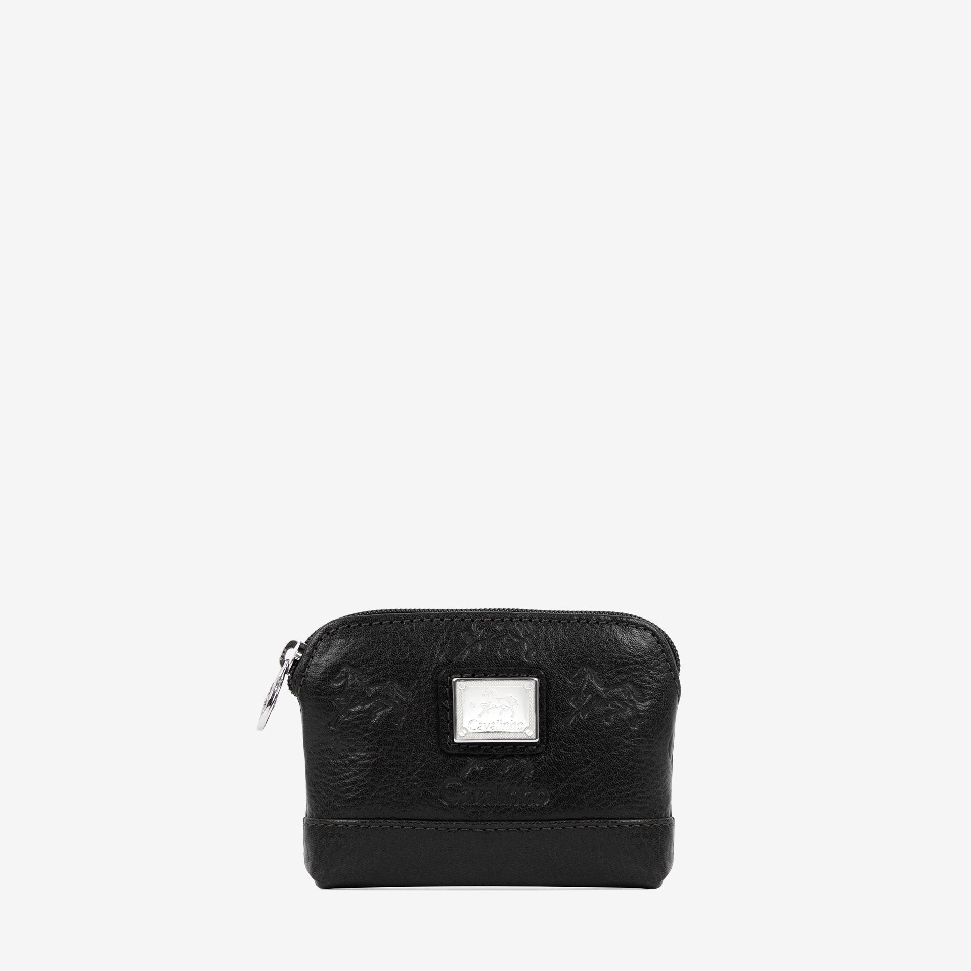 Cavalinho Cavalo Lusitano Black Leather Change Purse 28090250.01 #color_Black