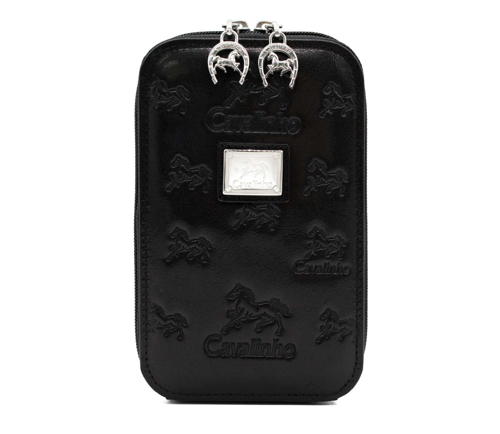 Cavalinho Signature Leather Phone Purse - Black - 28090278.01_1