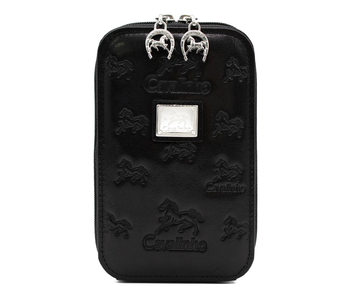 #color_ Black | Cavalinho Cavalo Lusitano Leather Phone Purse - Black - 28090278.01_1