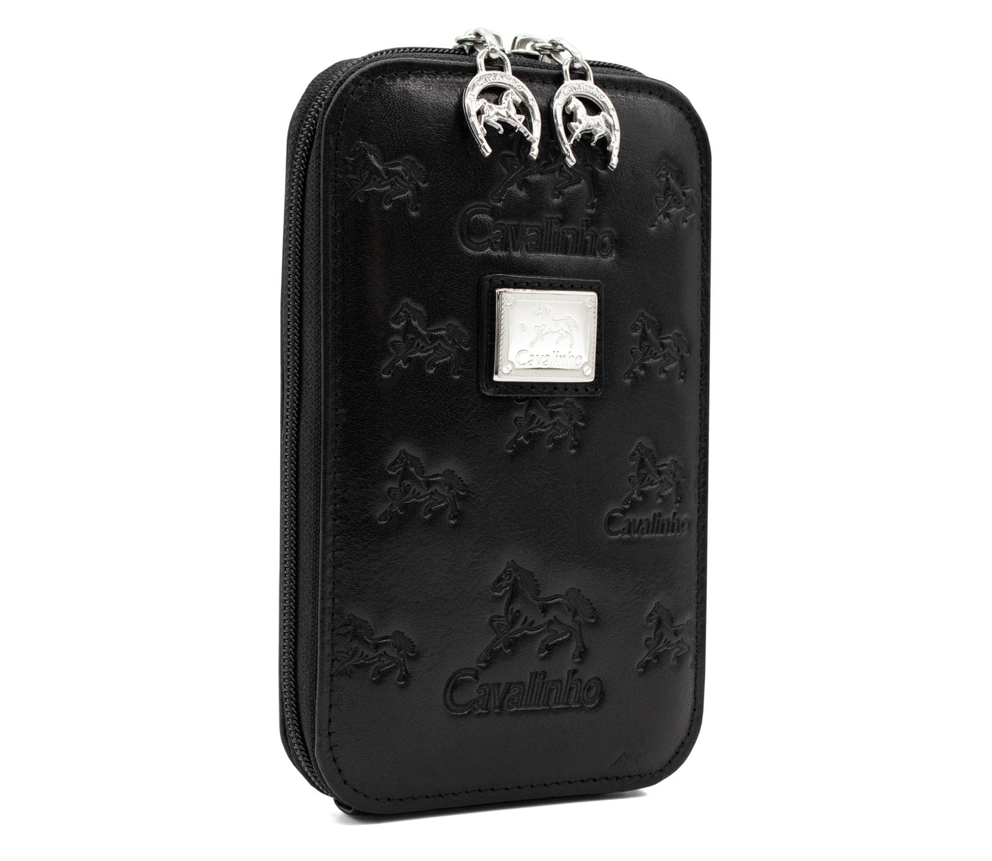 Cavalinho Cavalo Lusitano Leather Phone Purse - Black - 28090278.01_2