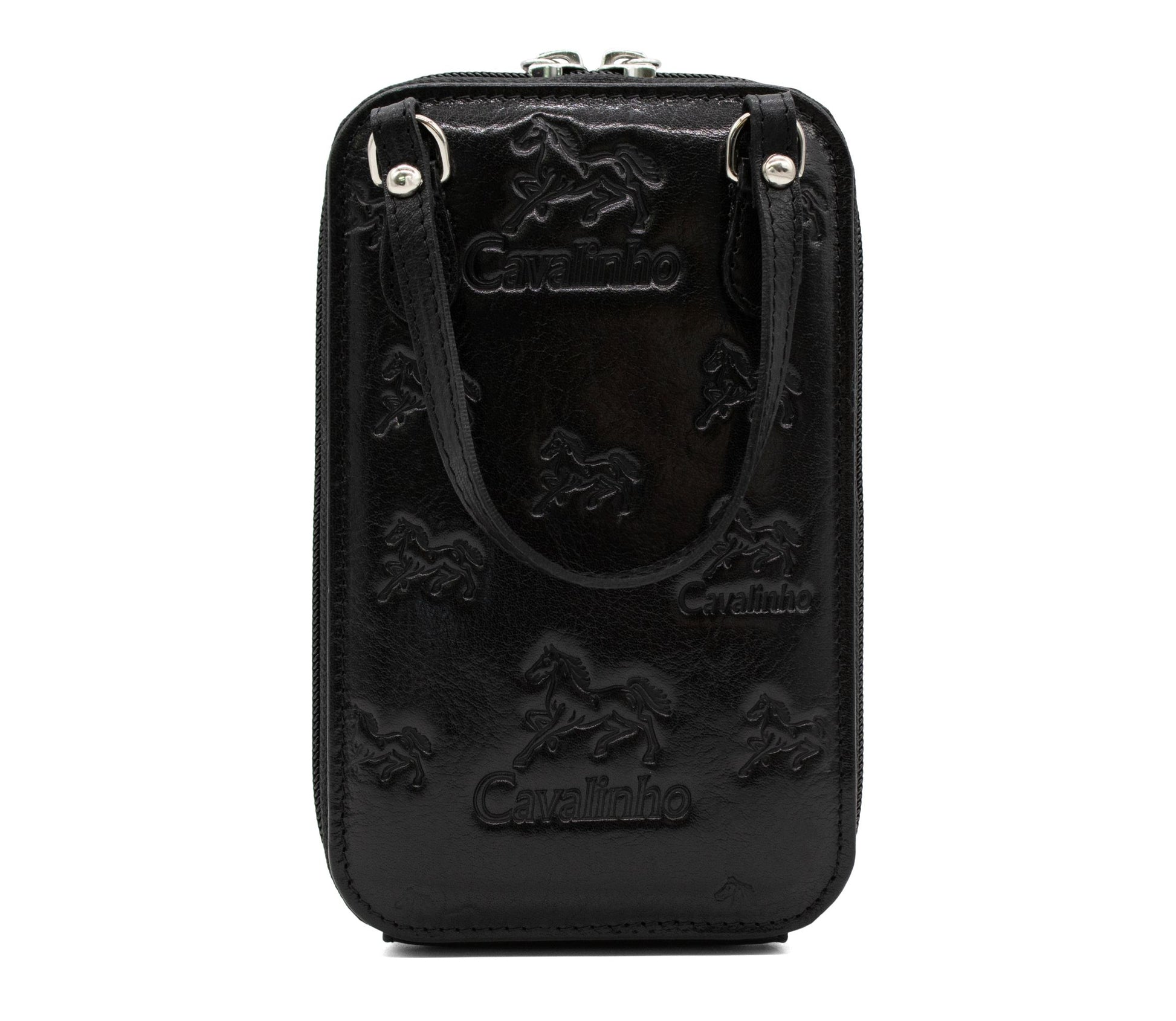 Cavalinho Cavalo Lusitano Leather Phone Purse - Black - 28090278.01_3