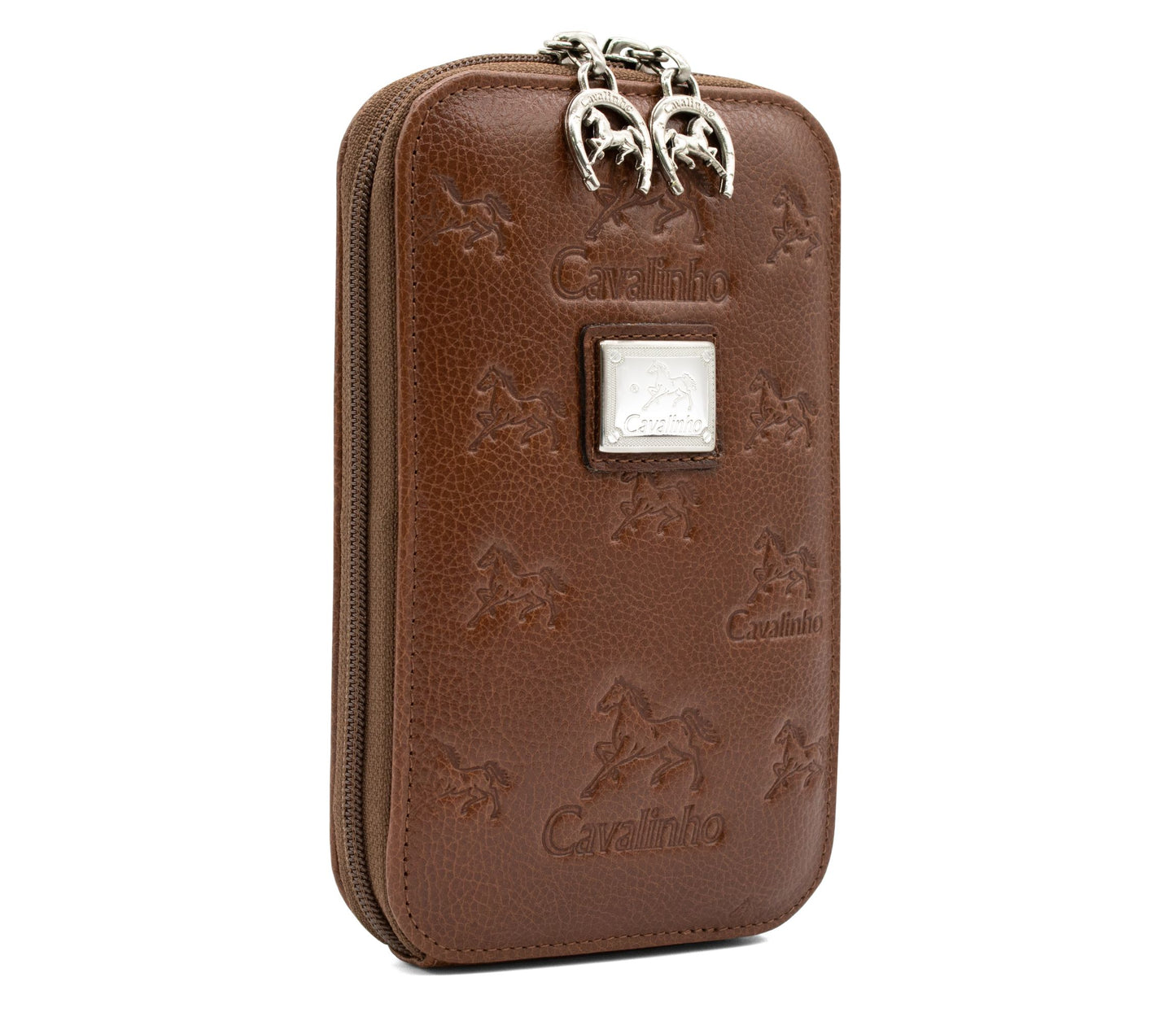 Cavalinho Signature Leather Phone Purse - SaddleBrown - 28090278.13_2