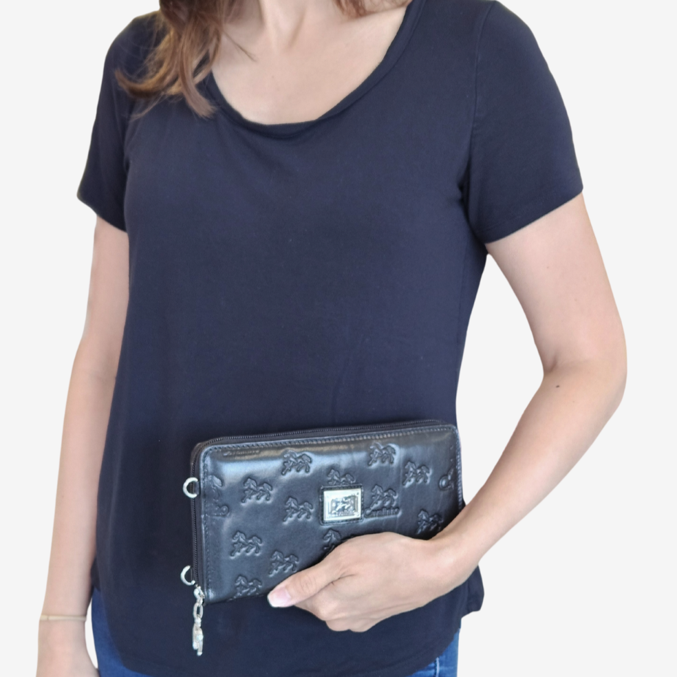 Cavalinho Cavalo Lusitano Phone Crossbody Bag & Wallet SKU 28090282.01 #color_black, brown, saddlebrown