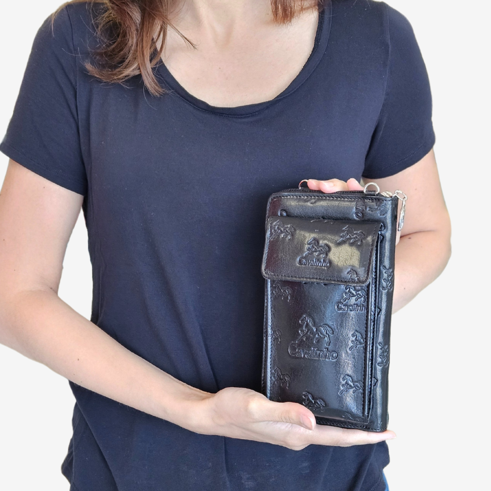 Cavalinho Cavalo Lusitano Phone Crossbody Bag & Wallet SKU 28090282.01 #color_black
