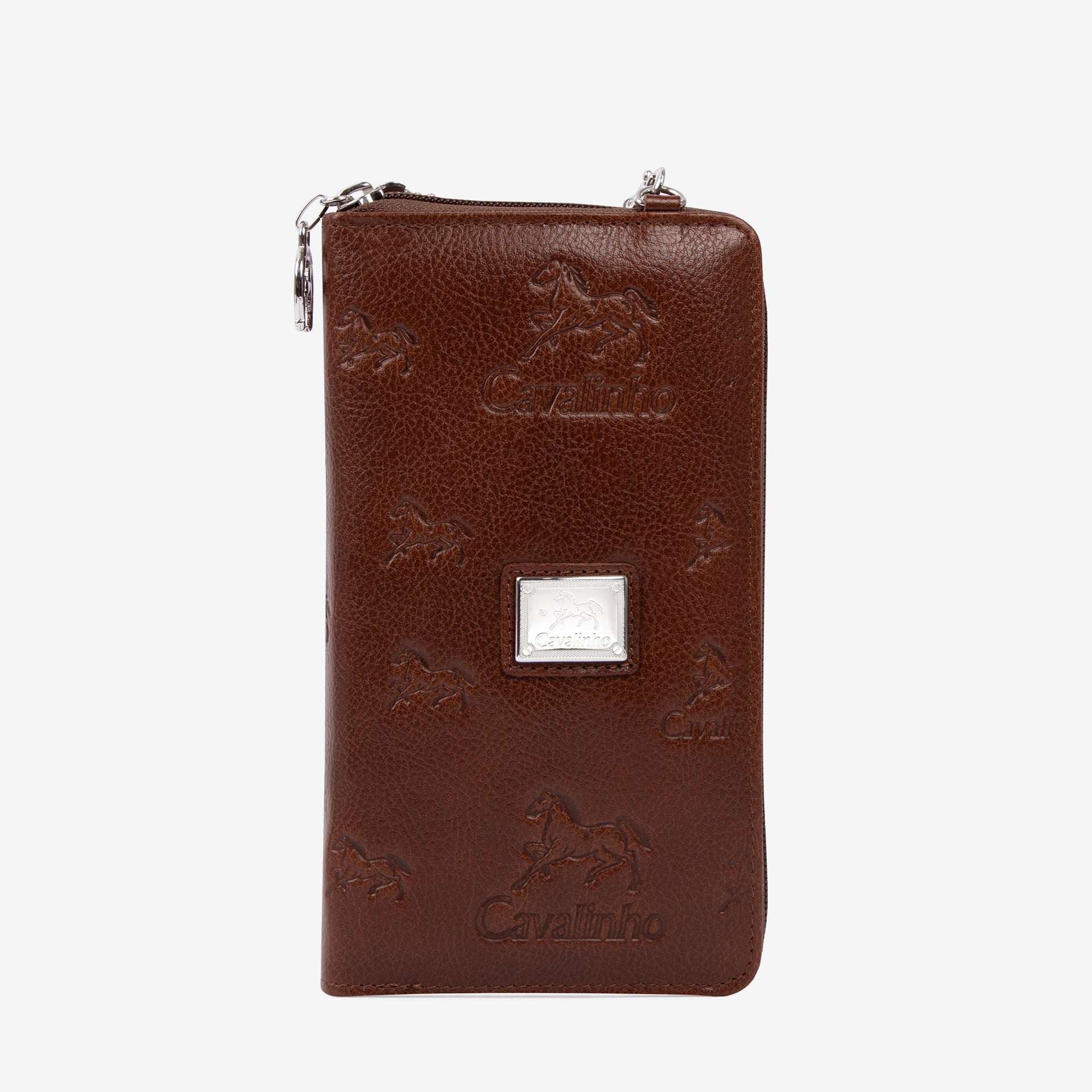 Cavalinho Brown Cavalo Lusitano Leather Crossbody Wallet for Women SKU 28090285.13 #color_saddlebrown