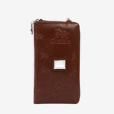 Cavalinho Brown Cavalo Lusitano Leather Crossbody Wallet for Women SKU 28090285.13 #color_saddlebrown