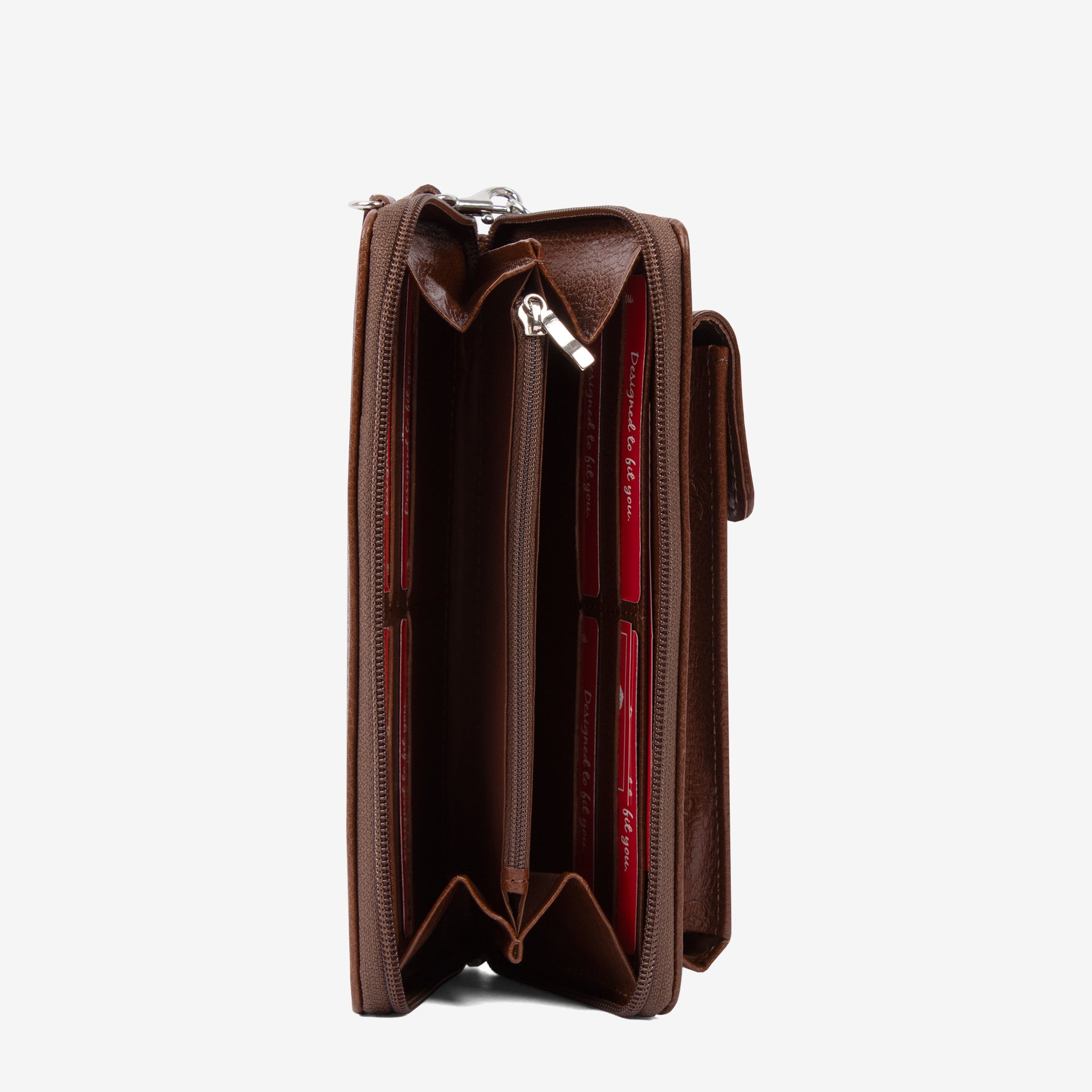 Cavalinho Brown Cavalo Lusitano Leather Crossbody Wallet for Women SKU 28090285.13 #color_saddlebrown