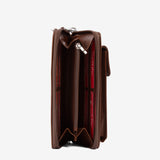 Cavalinho Brown Cavalo Lusitano Leather Crossbody Wallet for Women SKU 28090285.13 #color_saddlebrown