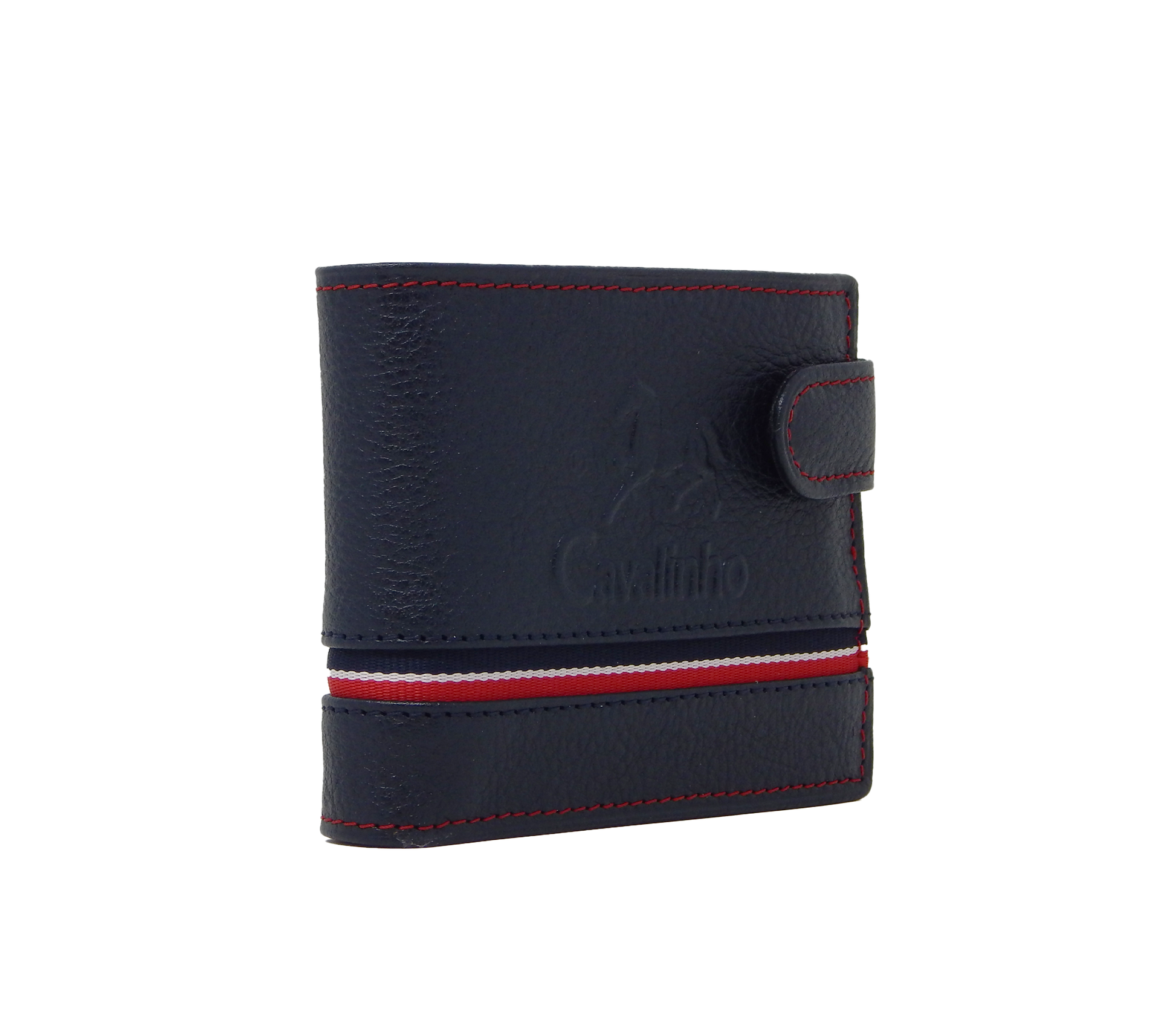 #color_ Navy | Cavalinho The Sailor Trifold Leather Wallet - Navy - 28150586.22_2