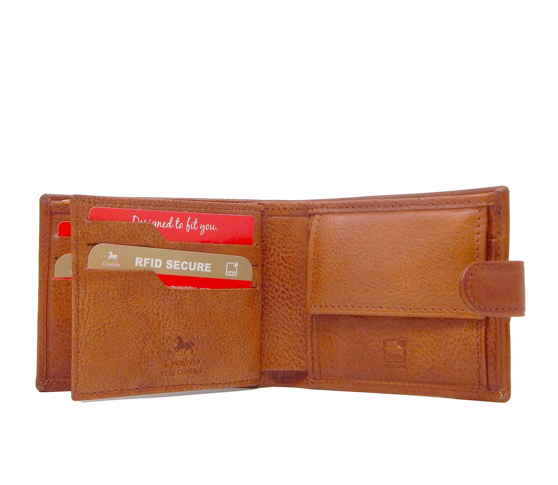 Cavalinho Men's Bifold Leather Wallet - SaddleBrown - 28160516.13.99_5