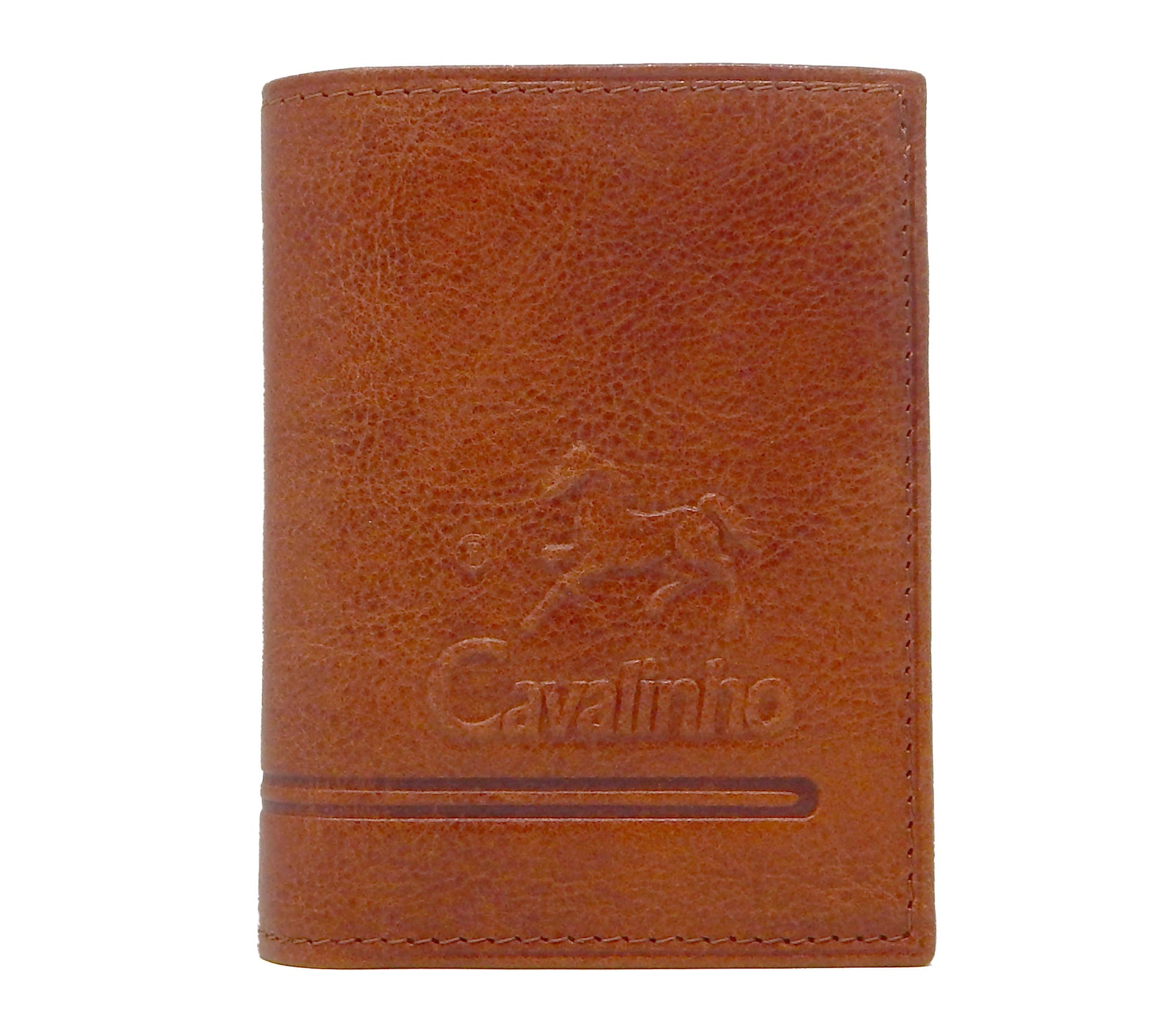 Cavalinho Men's Trifold Leather Wallet - SaddleBrown - 28160522.13.99_1