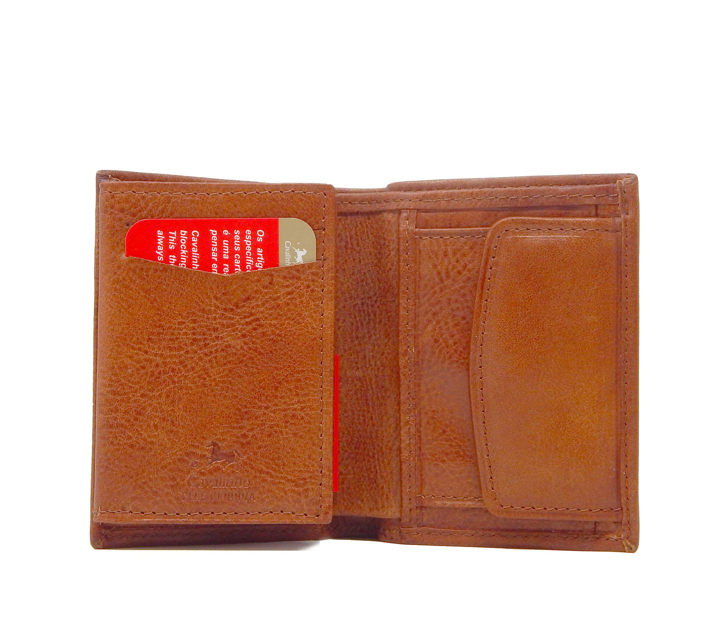 Cavalinho Men's Trifold Leather Wallet - SaddleBrown - 28160522.13.99_4