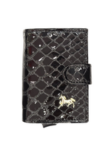 Cavalinho Gallop Bifold Pop Up Slim Patent Leather Wallet SKU 28170022.01 #color_black