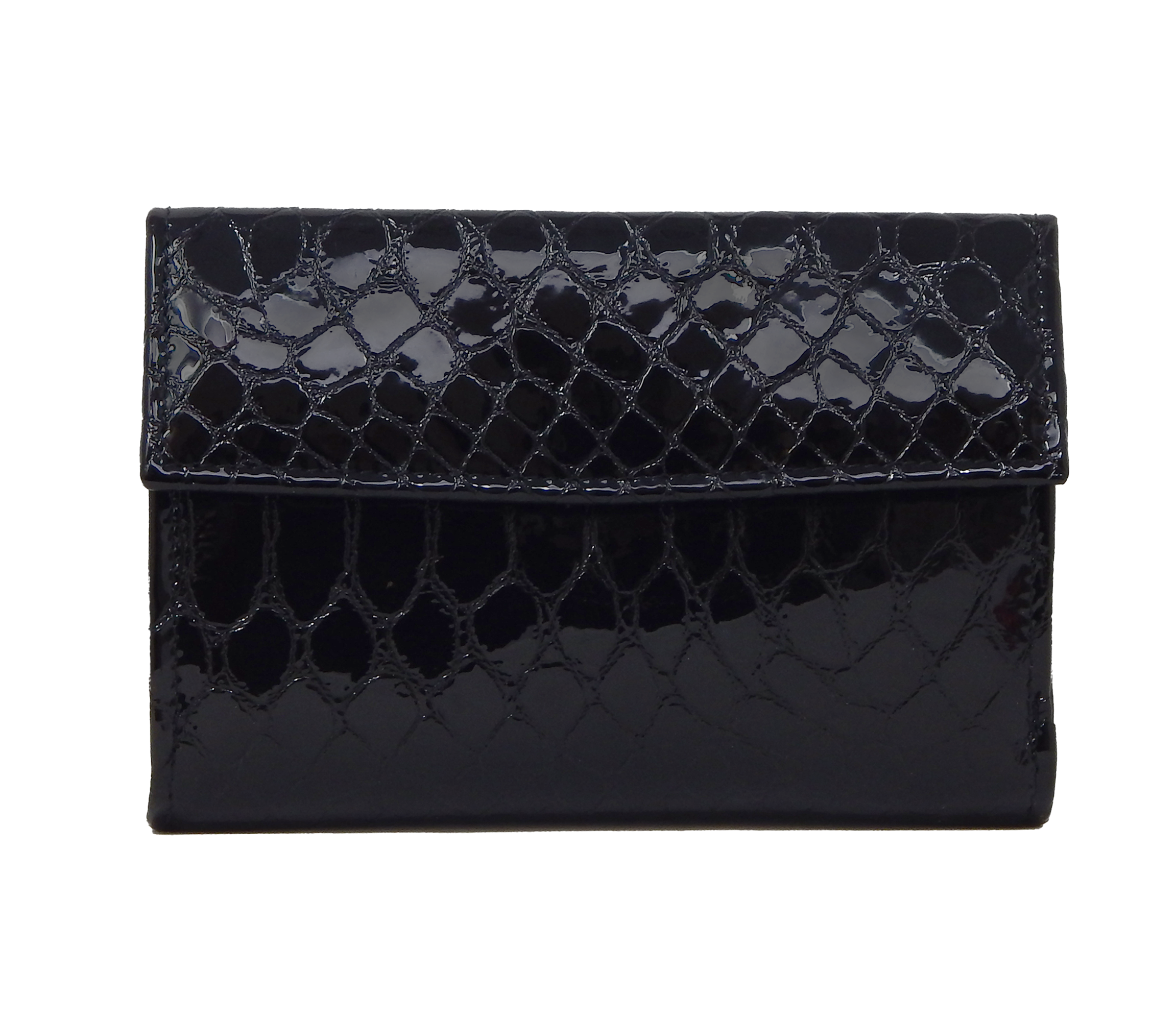 Cavalinho Gallop Patent Leather Wallet for Women SKU 28170202.01 #color_Black