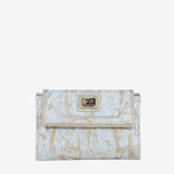 Cavalinho Gallop Beige Pearl Patent Leather Wallet for Women SKU 28170202.31 #color_Beige / White