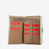 Cavalinho Gallop Beige Pearl Patent Leather Wallet for Women SKU 28170202.31 #color_Beige / White