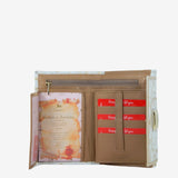 Cavalinho Gallop Beige Pearl Patent Leather Wallet for Women SKU 28170202.31 #color_Beige / White