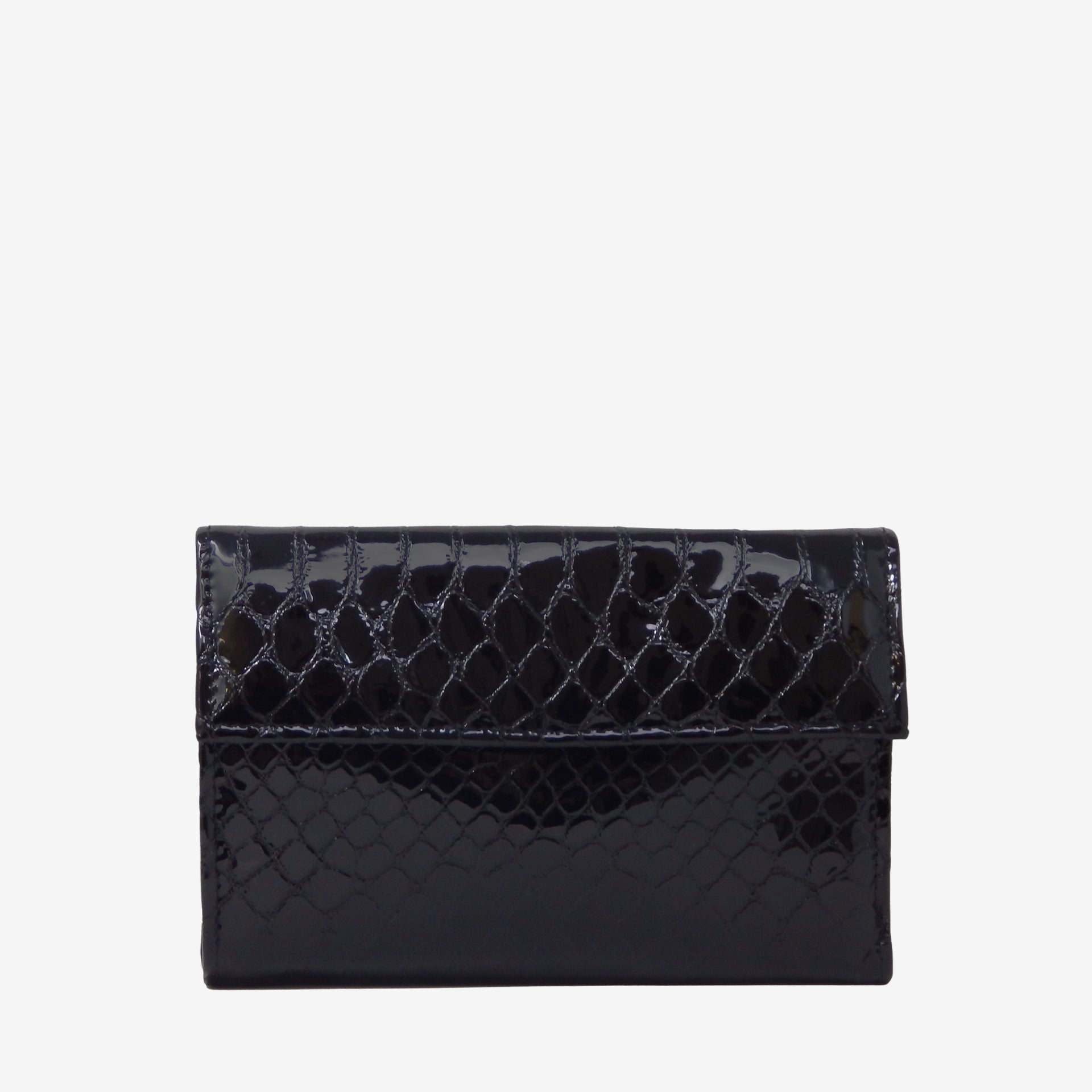 Cavalinho Gallop Patent Black Leather Wallet SKU 28170204.01 #color_black