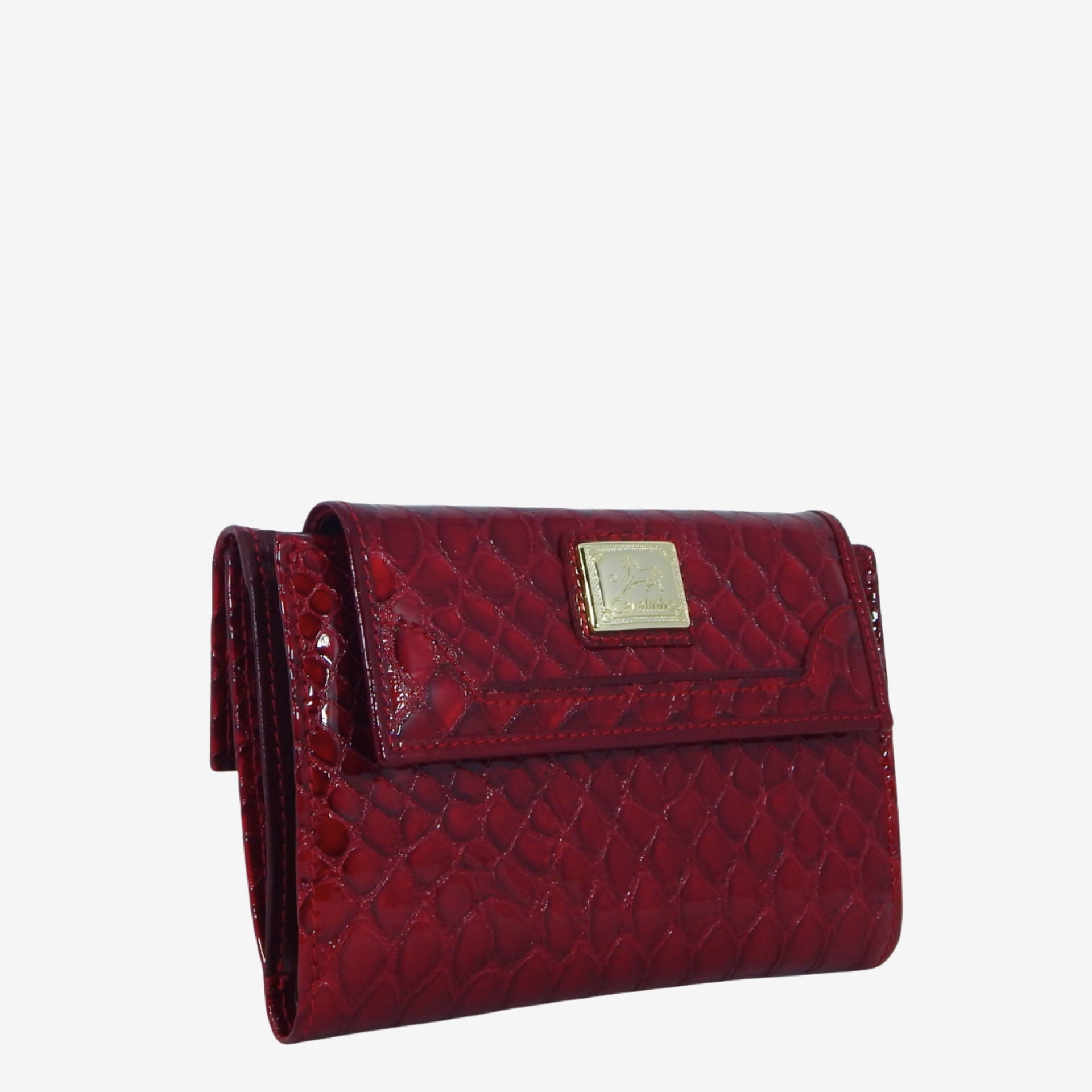 Cavalinho Gallop Patent Red Leather Wallet SKU 28170204.04 #color_red
