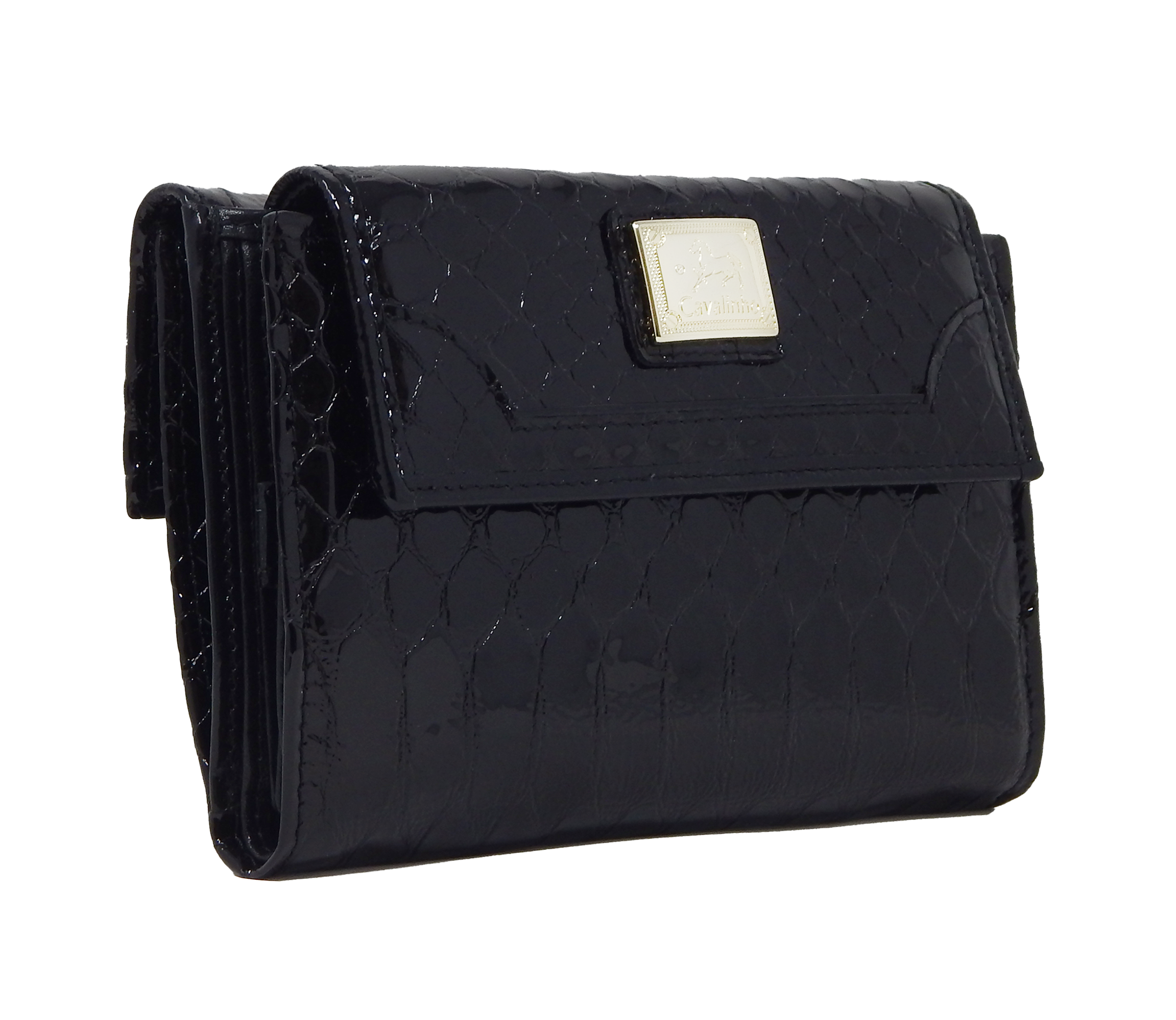 #color_ Black | Cavalinho Gallop Patent Leather Wallet - Black - 28170205.01_2