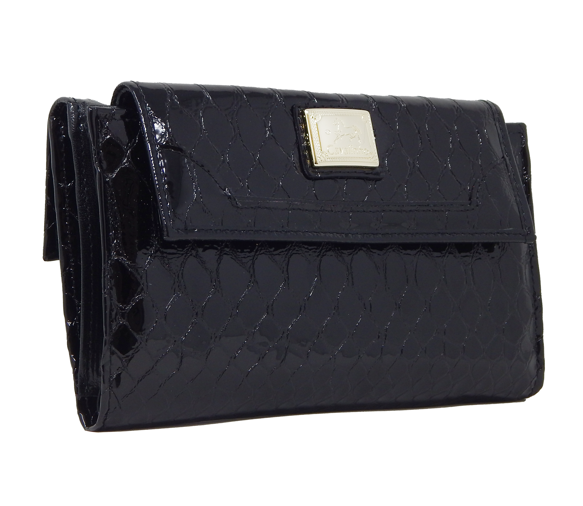 Cavalinho Galope Patent Leather Wallet - Black - 28170206.01_2