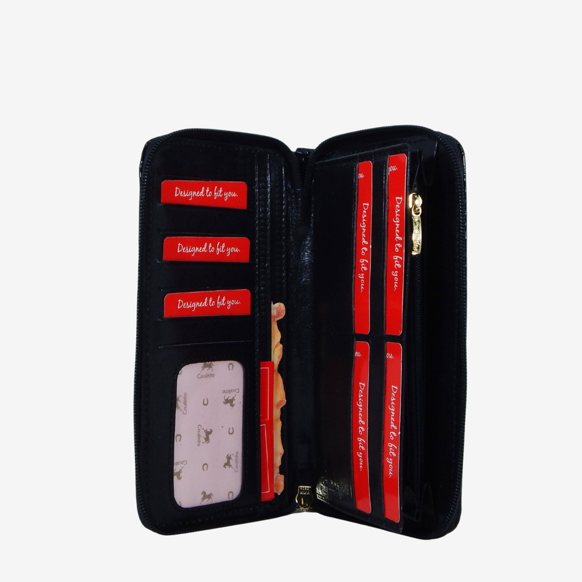 Cavalinho Gallop Black Leather Wristlet Wallet SKU 28170212.01 #color_Black