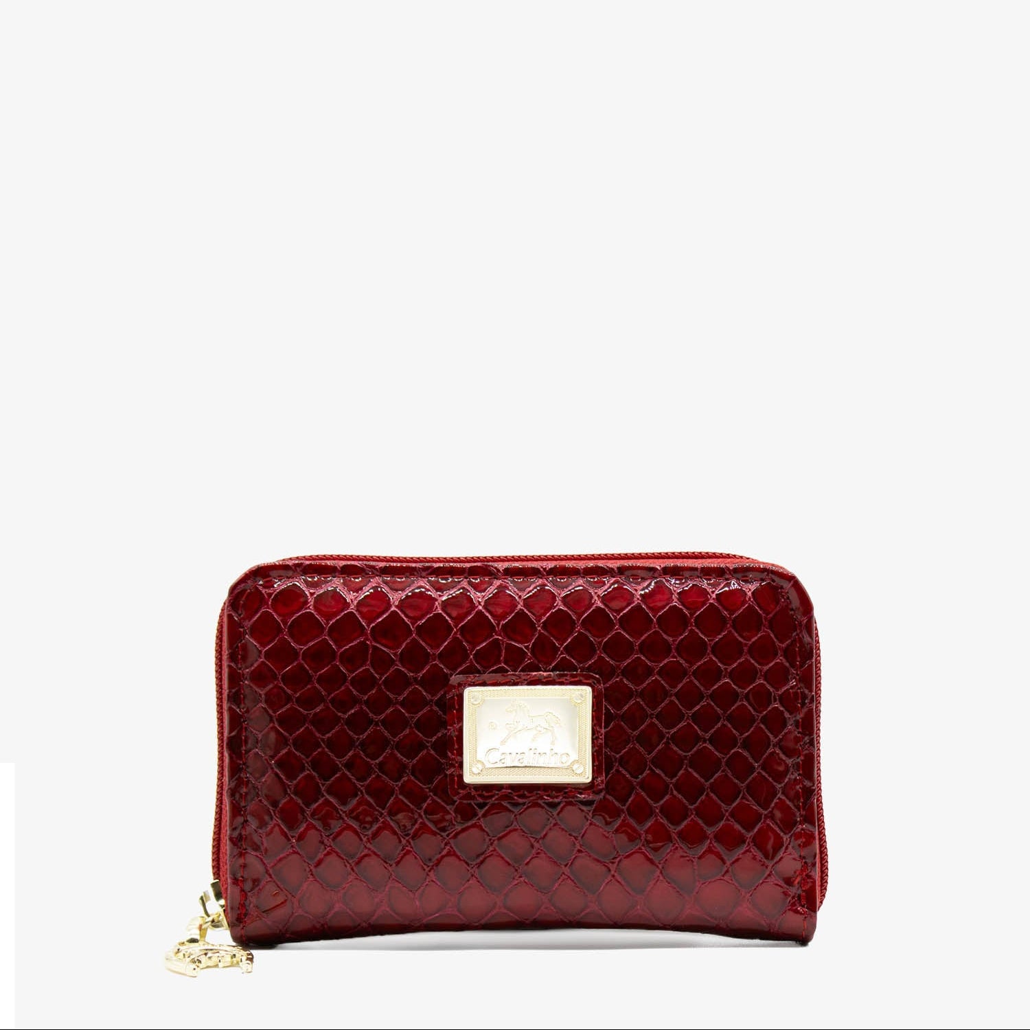 Cavalinho Gallop Red Patent Leather Card Holder Wallet for Women SKU 28170217.04 #color_Red