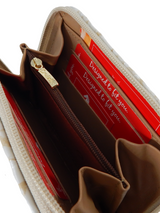 Cavalinho Gallop Patent Leather Card Holder Wallet for Women SKU 28170217.31 #color_Beige / White