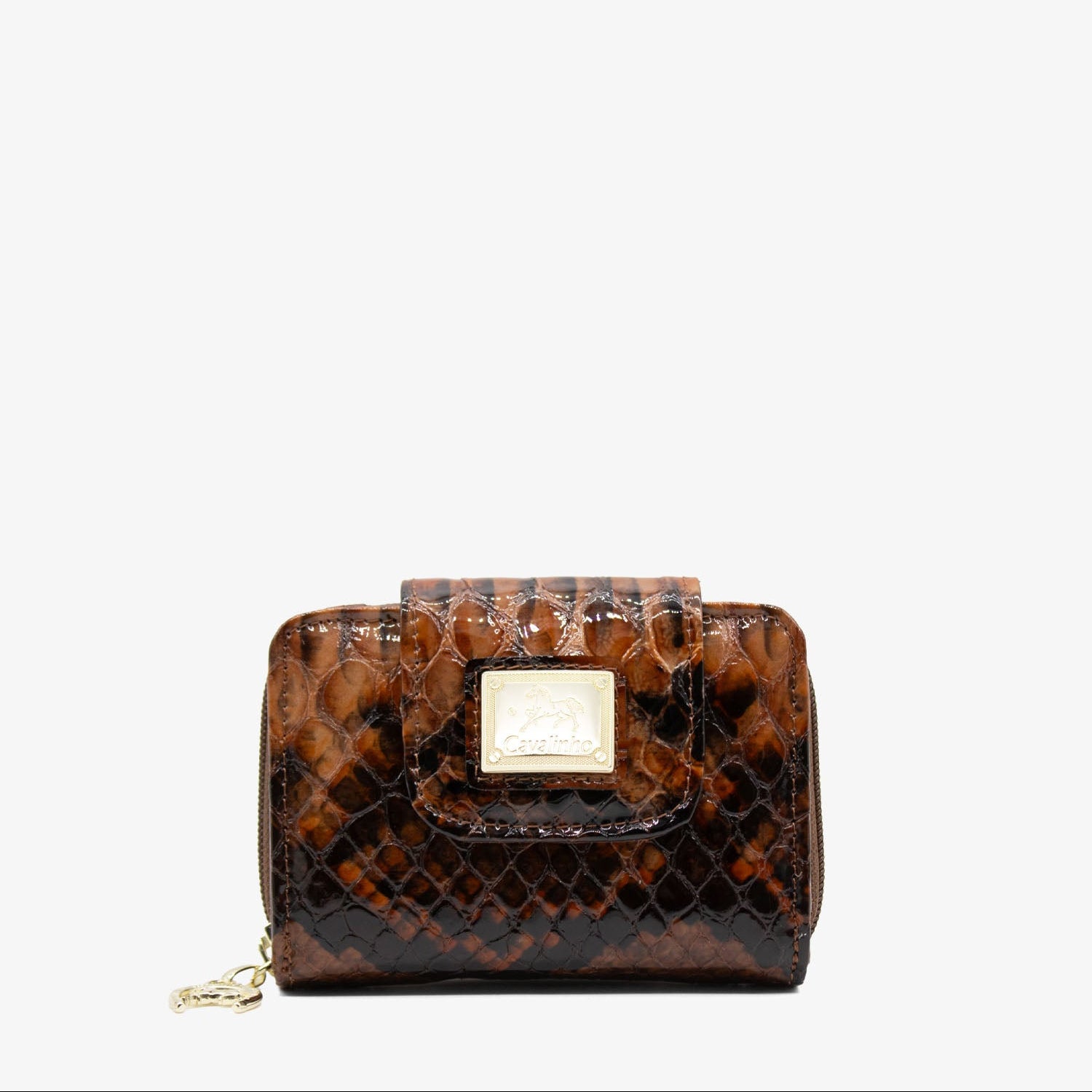 Gallop Patent Leather Wallet SKU 28170218.13 #color_saddlebrown