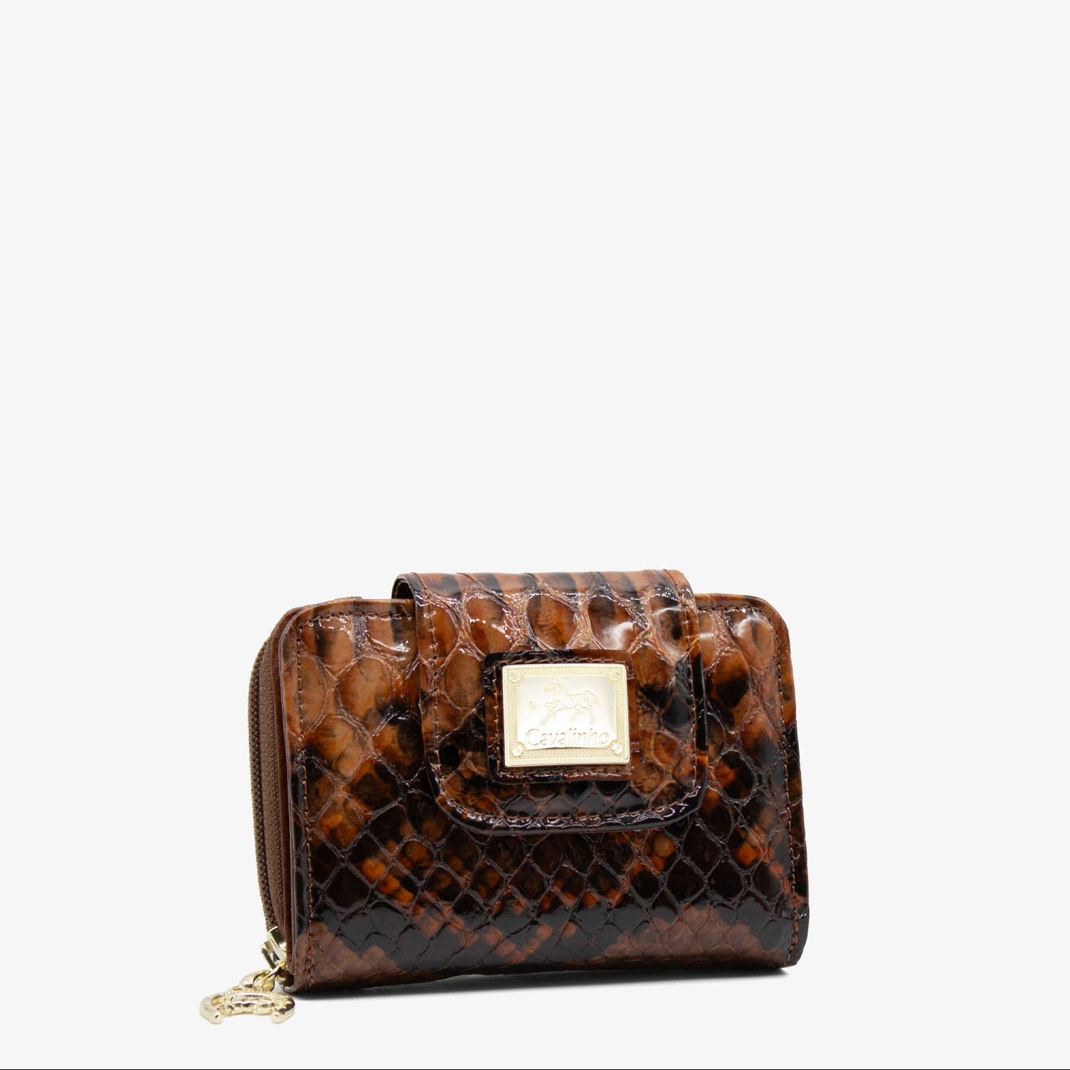 Gallop Patent Leather Wallet SKU 28170218.13 #color_saddlebrown