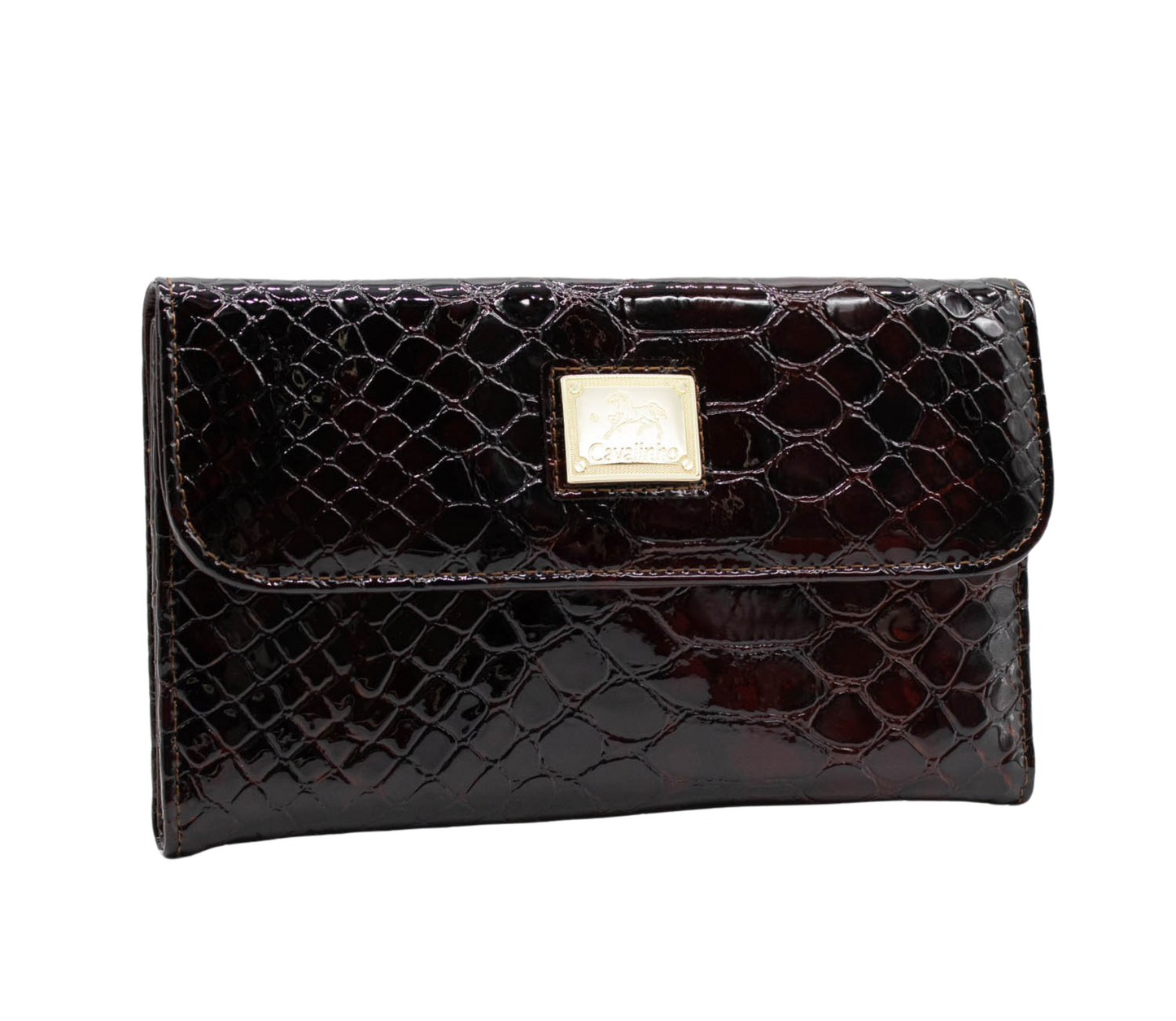 #color_ Brown | Cavalinho Gallop Patent Leather Wallet - Brown - 28170225.02_2