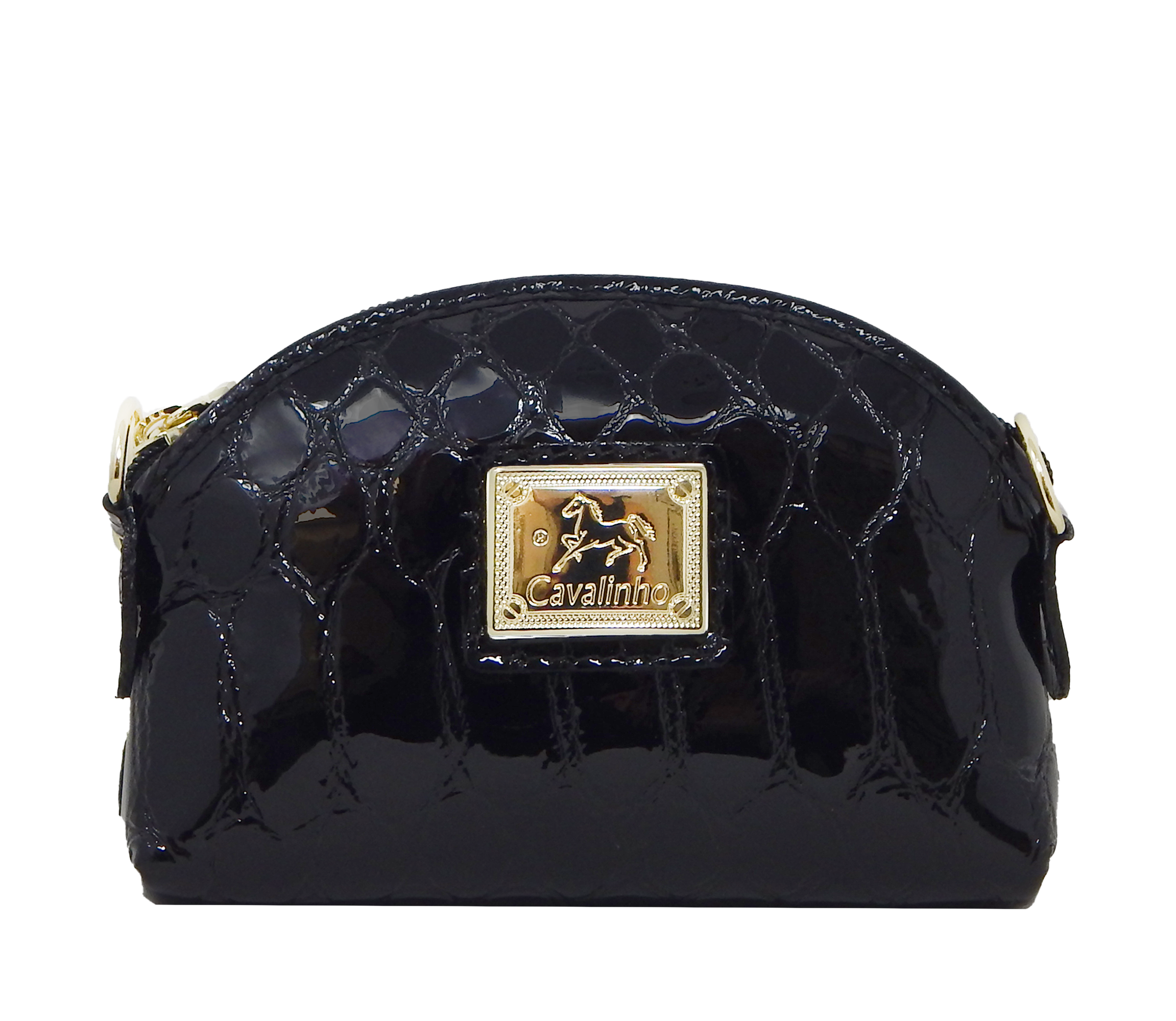 Cavalinho Gallop Patent Leather Change Purse for Women SKU 28170252.01 #color_Black