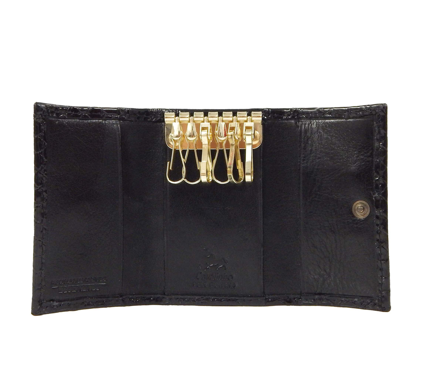 #color_ Black | Cavalinho Gallop Patent Leather Key Holder Wallet - Black - 28170257.01.99_3