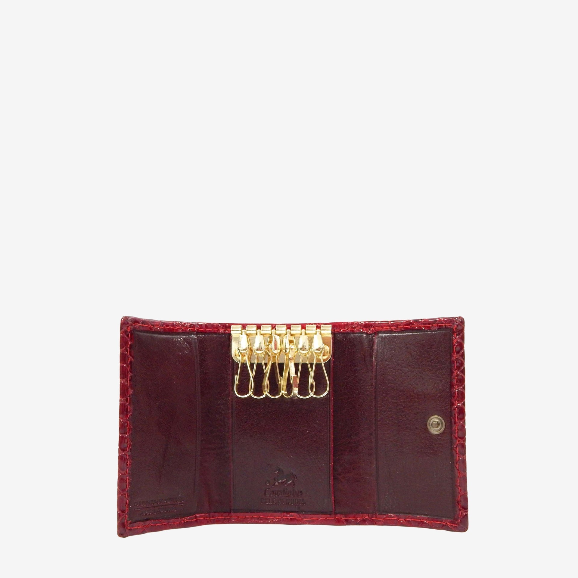 Cavalinho Gallop Patent Leather Key Holder Wallet 28170257.04 #color_Red