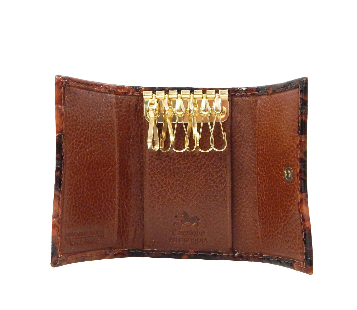 #color_ SaddleBrown | Cavalinho Gallop Patent Leather Key Holder Wallet - SaddleBrown - 28170257.13.99_3