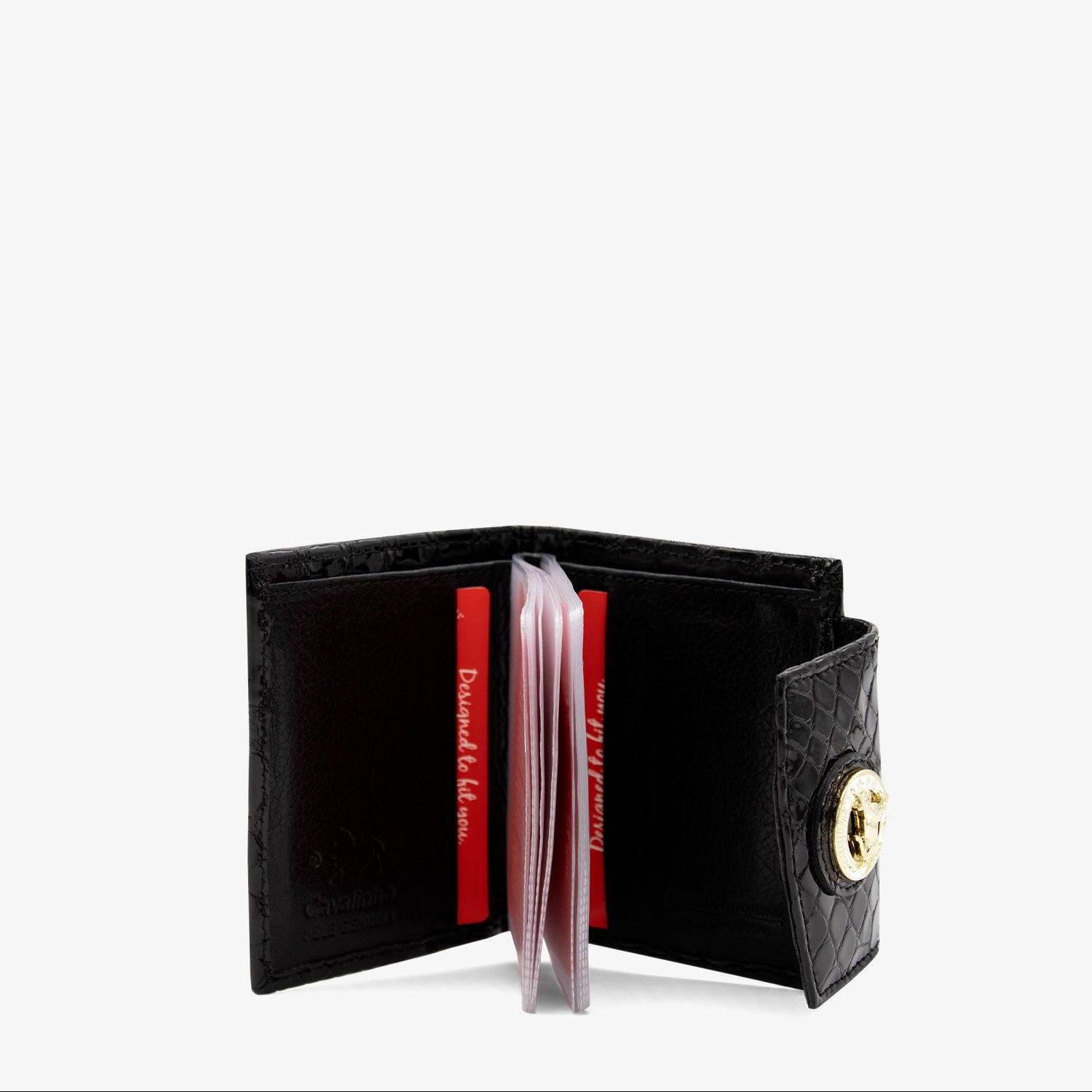 Cavalinho Gallop Black Mini Leather Wallet SKU 28170272.01 #color_Black