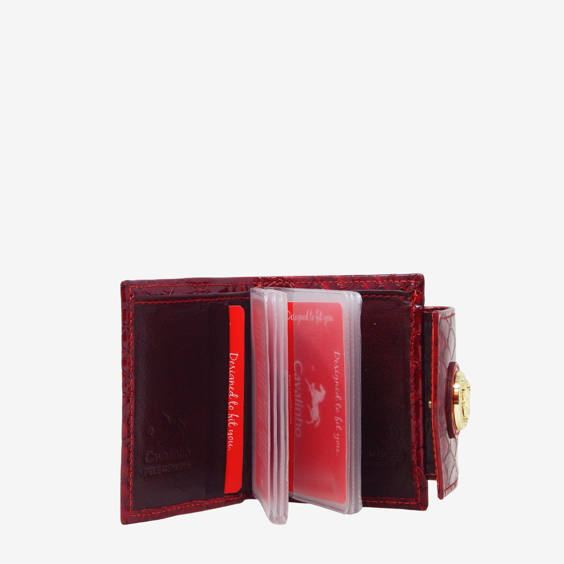 Cavalinho Gallop Red Mini Leather Wallet SKU 28170272.04 #color_Red