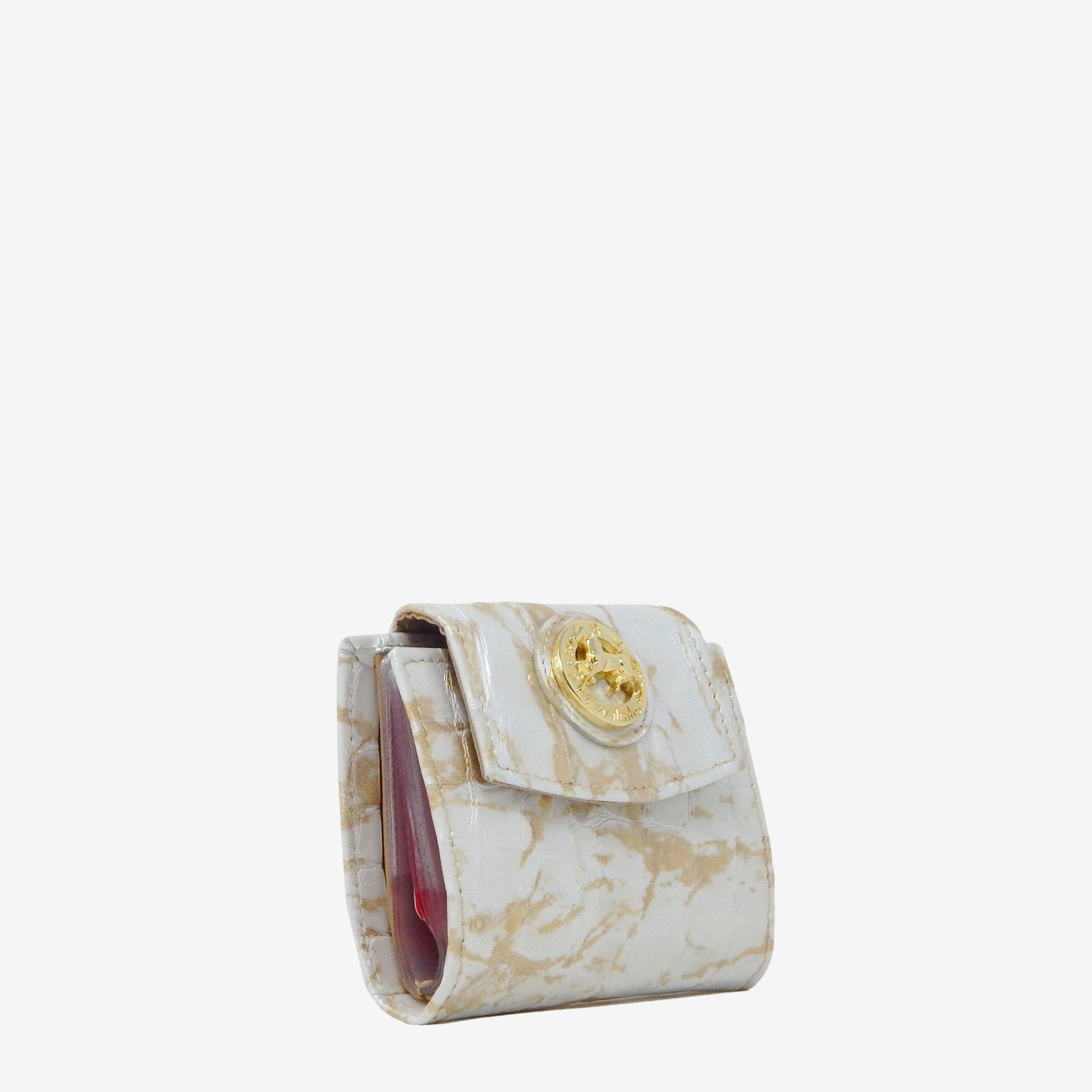 Cavalinho Gallop Pearl Mini Leather Wallet SKU 28170272.31 #color_Beige / White