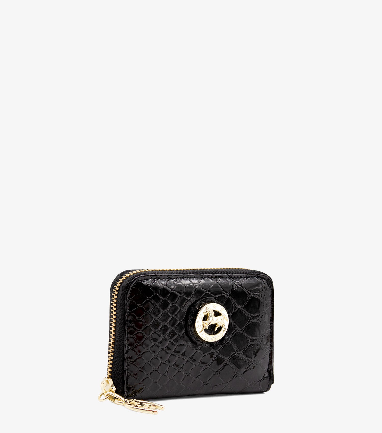 Cavalinho Gallop Patent Leather Card Holder Wallet for Women SKU 28170274.01 #color_Black