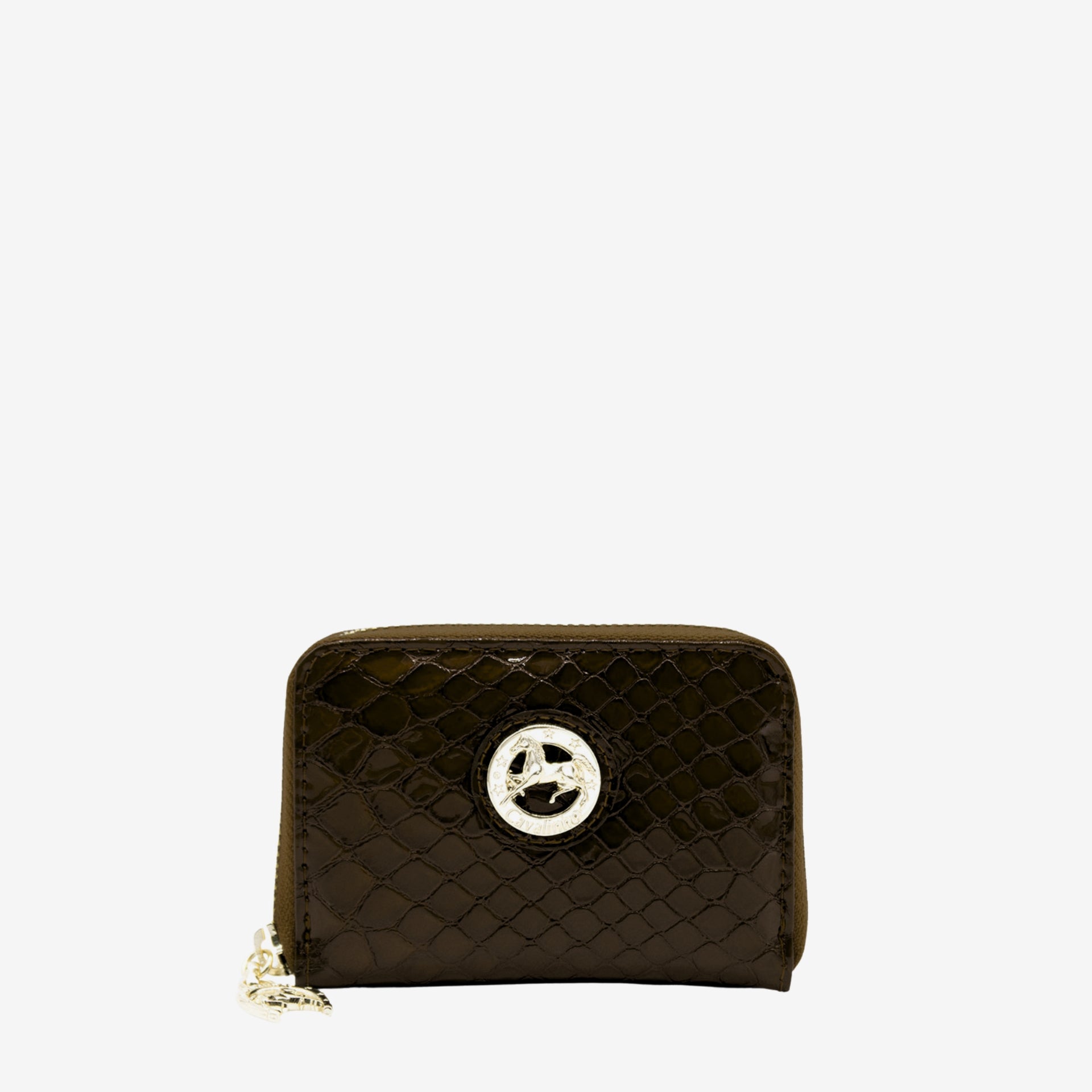 Cavalinho Gallop Patent Leather Card Holder Wallet for Women SKU 28170274.02 #color_Brown